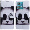Peňaženkové kožené puzdro Drawing na Motorola Edge 40 Neo - Panda Peňaženkové kožené puzdro Drawing na Motorola Edge 40 Neo - Panda