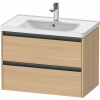 DURAVIT Ketho 2 závesná skrinka pod umývadlo, 2 zásuvky, 784 x 455 x 549 mm, dub prírodný, K25283030300000 DURAVIT Ketho 2 závesná skrinka pod umývadlo, 2 zásuvky, 784 x 455 x 549 mm, dub prírodný, K25283030300000