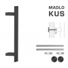 FT - MADLO kód 841Z 40x10 mm UN ks CIM - čierna matná (FNO) 300 mm 40x10 mm – cena za ks FT - MADLO kód 841Z 40x10 mm UN ks CIM - čierna matná (FNO) 300 mm 40x10 mm – cena za ks