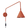 Sollux Lighting Nástenné svietidlo Nox, 1x okrovo červené kovové tienidlo, vypínač Sollux Lighting Nástenné svietidlo Nox, 1x okrovo červené kovové tienidlo, vypínač