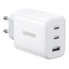 UGREEN CD275 Sieťový nabíjací adaptér USB-A + 2 x zásuvka USB typu C, PD65W, biely UGREEN CD275 Sieťový nabíjací adaptér USB-A + 2 x zásuvka USB typu C, PD65W, biely