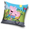 Carbotex Vankúšik Prasiatko Peppa Výlet na bicykli 40x40 cm Carbotex Vankúšik Prasiatko Peppa Výlet na bicykli 40x40 cm