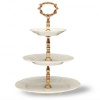 BERNADOTTE - tanierový 3-stupňový etažér, slonová kosť (6069) BERNADOTTE - tanierový 3-stupňový etažér, slonová kosť (6069)