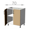 Casarredo CRAFT skrinka 70, L7082, dub Sonoma/grafit Casarredo CRAFT skrinka 70, L7082, dub Sonoma/grafit