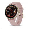 Garmin Venu® 3S, Nerezová luneta Soft Gold, pouzdro Dust Rose, silikonový řemínek Garmin Venu® 3S, Nerezová luneta Soft Gold, pouzdro Dust Rose, silikonový řemínek