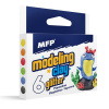 MFP Modelovacia hmota 6 farieb 100g GLITTER 5301174 - tvrdosť HB, nestrúhaná, 120 bal MFP Modelovacia hmota 6 farieb 100g GLITTER 5301174 - tvrdosť HB, nestrúhaná, 120 bal