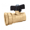 CALEFFI Mosadzné šróbenie DECA s guľovým ventilom, pre PE rúry - d25mm x 3/4 CALEFFI Mosadzné šróbenie DECA s guľovým ventilom, pre PE rúry - d25mm x 3/4