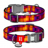 WAUDOG obojok nylon 3D kocky QR (M/28-40cm/2cm) WAUDOG obojok nylon 3D kocky QR (M/28-40cm/2cm)