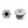 Lano oceľové 6x7M-FC, PVC číre, veľká cievka, 3/4mm, Zn Lano oceľové 6x7M-FC, PVC číre, veľká cievka, 3/4mm, Zn