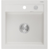 Mexen Vito granitový kuchynský drez s jednou komorou 520 x 490 mm, biely, sifón chróm - 6503521000-20 Mexen Vito granitový kuchynský drez s jednou komorou 520 x 490 mm, biely, sifón chróm - 6503521000-20