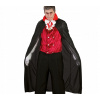 PLÁŠŤ UPÍRA ČIERNY S GOLIEROM DRAKULU 140cm PLÁŠŤ UPÍRA ČIERNY S GOLIEROM DRAKULU 140cm