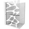 Mexen Kioto+ L, sprchová zástena Walk-In s poličkou a vešiakom 120 x 200 cm, 8mm číre sklo biely vzor, čierny profil, 800-120-123-70-97 Mexen Kioto+ L, sprchová zástena Walk-In s poličkou a vešiakom 120 x 200 cm, 8mm číre sklo biely vzor, čierny profil, 800-120-123-70-97