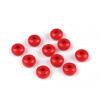 Plastové korálky s velkým průvlekem Ø15 mm dekorační Varianta: 4 červená, Balení: 10 ks Plastové korálky s velkým průvlekem Ø15 mm dekorační Varianta: 4 červená, Balení: 10 ks