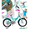 Kelly detský bicykel s rodičovskou rukoväťou – mentolový 16 Kelly detský bicykel s rodičovskou rukoväťou – mentolový 16
