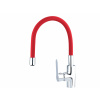 Batéria stojanková, flexibilné horné rameno červené, 550mm, BALLETTO Batéria stojanková, flexibilné horné rameno červené, 550mm, BALLETTO