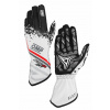 Závodné rukavice OMP KS-2 ART my2025 (vonkajšie šitie) biela/čierna/červená Závodné rukavice OMP KS-2 ART my2025 (vonkajšie šitie) biela/čierna/červená