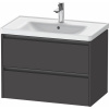 DURAVIT Ketho 2 závesná skrinka pod umývadlo, 2 zásuvky, 784 x 455 x 549 mm, grafit super matná, K25283080800000 DURAVIT Ketho 2 závesná skrinka pod umývadlo, 2 zásuvky, 784 x 455 x 549 mm, grafit super matná, K25283080800000