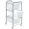 Regál drôt 3 koše SIENA 32x38x67cm na kolieskach Regál drôt 3 koše SIENA 32x38x67cm na kolieskach