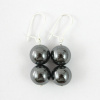 Náušnice Hematit guličky Náušnice Hematit guličky