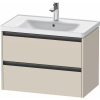 DURAVIT Ketho 2 závesná skrinka pod umývadlo, 2 zásuvky, 784 x 455 x 549 mm, taupe super matná, K25283083830000 DURAVIT Ketho 2 závesná skrinka pod umývadlo, 2 zásuvky, 784 x 455 x 549 mm, taupe super matná, K25283083830000