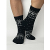 Čierne zimné ponožky s nórskym vzorom, VYBRAŤ VEĽKOSŤ BIELIZNE 40 - 43 Čierne zimné ponožky s nórskym vzorom, VYBRAŤ VEĽKOSŤ BIELIZNE 40 - 43