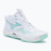 Dámske volejbalové topánky Mizuno Wave Momentum Elite Mid white/blue tint Dámske volejbalové topánky Mizuno Wave Momentum Elite Mid white/blue tint