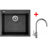 Sinks Cube 560 Metalblack + Vitalia Sinks Cube 560 Metalblack + Vitalia