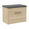Skrinka na topánky so sedadlom TopEshop 60 x 49 x 35 cm, dub sonoma Skrinka na topánky so sedadlom TopEshop 60 x 49 x 35 cm, dub sonoma