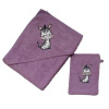 Dětská froté osuška 100 x 100 cm + žinka Zebra fialová Dětská froté osuška 100 x 100 cm + žinka Zebra fialová