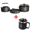 GIANTS FISHING Akčný set Sada riadu s kanvičkou + Nerezový thermo hrnček 400ml GIANTS FISHING Akčný set Sada riadu s kanvičkou + Nerezový thermo hrnček 400ml