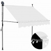 zahrada-XL Ručne zaťahovacia markíza s LED 100 cm, krémová 145869 zahrada-XL Ručne zaťahovacia markíza s LED 100 cm, krémová 145869