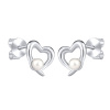 Stříbrné náušnice SRDCE s bílou přírodní perlou LPSGRP19230W Stříbrné náušnice SRDCE s bílou přírodní perlou LPSGRP19230W