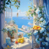 Diamantové maľovanie Norimpex 40x30 cm Výhľad z okna na pobrežie Diamantové maľovanie Norimpex 40x30 cm Výhľad z okna na pobrežie