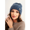 Legínovo Dámska zimná čiapka z nadýchanej pleteniny s elegantným gombíkom béžová Farba: Džínsová, Veľkosť: UNI Legínovo Dámska zimná čiapka z nadýchanej pleteniny s elegantným gombíkom béžová Farba: Džínsová, Veľkosť: UNI