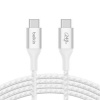 Belkin BOOST CHARGE™ USB-C/USB-C kabel 240W, 2m, bílý - odolný Belkin BOOST CHARGE™ USB-C/USB-C kabel 240W, 2m, bílý - odolný