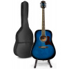 Max SoloJam Westernová akustická gitara so stojanom na gitaru - Farba modrá Max SoloJam Westernová akustická gitara so stojanom na gitaru - Farba modrá