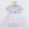 Dojčenské šatôčky s tylovou sukienkou New Baby Wonderful sivé sivá