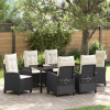 vidaXL 7-dielna sada záhradného jedálenského nábytku s vankúšmi, čierny polyratan vidaXL 7-dielna sada záhradného jedálenského nábytku s vankúšmi, čierny polyratan
