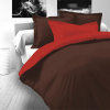 Saténové luxusné obliečky tmavo hnedo-červené 1x 200/200, 2x 90/70 Saténové luxusné obliečky tmavo hnedo-červené 1x 200/200, 2x 90/70