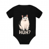 Huh? - biela mačka - body s potlačou - Tričkový | 6M | Čierna | Body Huh? - biela mačka - body s potlačou - Tričkový | 6M | Čierna | Body