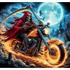 Diamantové maľovanie Norimpex 40x30 cm Smrtka na motorke Diamantové maľovanie Norimpex 40x30 cm Smrtka na motorke