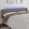 vidaXL Čelo postele s LED sivohnedé 203x16x78/88 cm látka vidaXL Čelo postele s LED sivohnedé 203x16x78/88 cm látka