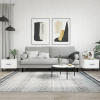 zahrada-XL Konferenčné stolíky 2 ks lesklé biele 50x50x40 cm kompoz. drevo 829449 zahrada-XL Konferenčné stolíky 2 ks lesklé biele 50x50x40 cm kompoz. drevo 829449
