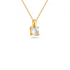 Briliantový prívesok s princess lab-grown diamantom Lotte, žlté zlato 14K KU2187P Briliantový prívesok s princess lab-grown diamantom Lotte, žlté zlato 14K KU2187P