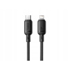 Rýchlonabíjací kábel Baseus Silky USB-C/Lightning 1m 20W čierny Rýchlonabíjací kábel Baseus Silky USB-C/Lightning 1m 20W čierny