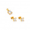 Briliantová súprava s princess lab-grown diamantmi Lotte, žlté zlato 14K KU2187S Briliantová súprava s princess lab-grown diamantmi Lotte, žlté zlato 14K KU2187S