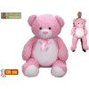 Plush Friends medveď plyšový 135cm ružový s mašľou 0m+ Plush Friends medveď plyšový 135cm ružový s mašľou 0m+