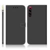 Peňaženkové kožené puzdro MIRROR na Sony Xperia 5 - Čierna Peňaženkové kožené puzdro MIRROR na Sony Xperia 5 - Čierna