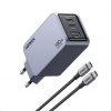 UGREEN síťová rychlonabíječka Nexode Pro 100W 3-Port, 2x USB-C, 1x USB-A, GaN, stříbrná 25874 UGREEN síťová rychlonabíječka Nexode Pro 100W 3-Port, 2x USB-C, 1x USB-A, GaN, stříbrná 25874