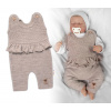 Pletené láclové nohavice Girl s volánikom, Baby Nellys, béžové, veľ. 68 Pletené láclové nohavice Girl s volánikom, Baby Nellys, béžové, veľ. 68
